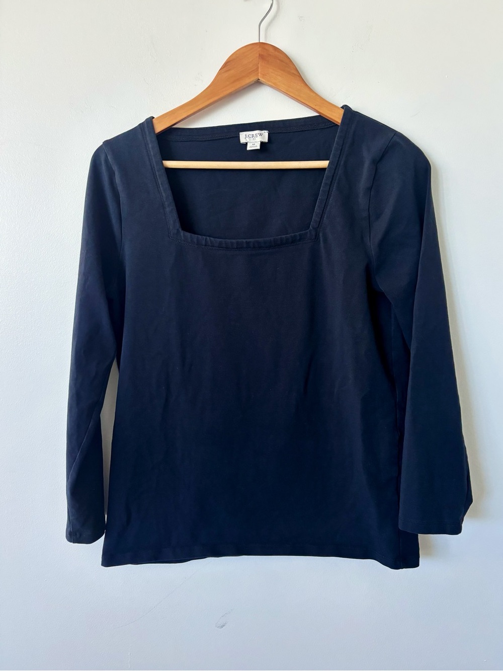 J. Crew black square neck shirt